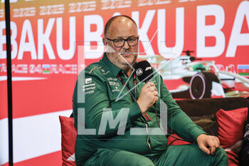 2023-04-28 - MCCULLOUGH Tom, Performance Engineering Director of Aston Martin F1 Team, portrait during the Formula 1 Azerbaijan Grand Prix 2023, 4th round of the 2023 Formula One World Championship from April 28 to 30, 2023 on the Baku City Circuit, in Baku, Azerbaijan - F1 - AZERBAIJAN GRAND PRIX 2023 - FORMULA 1 - MOTORS