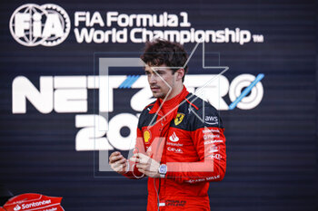 2023-04-28 - LECLERC Charles (mco), Scuderia Ferrari SF-23, portrait pole position during the Formula 1 Azerbaijan Grand Prix 2023, 4th round of the 2023 Formula One World Championship from April 28 to 30, 2023 on the Baku City Circuit, in Baku, Azerbaijan - F1 - AZERBAIJAN GRAND PRIX 2023 - FORMULA 1 - MOTORS