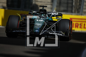 2023-04-28 - 18 STROLL Lance (can), Aston Martin F1 Team AMR23, action during the Formula 1 Azerbaijan Grand Prix 2023, 4th round of the 2023 Formula One World Championship from April 28 to 30, 2023 on the Baku City Circuit, in Baku, Azerbaijan - F1 - AZERBAIJAN GRAND PRIX 2023 - FORMULA 1 - MOTORS
