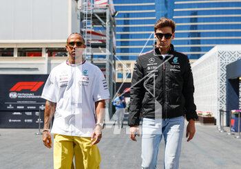 2023-04-29 - HAMILTON Lewis (gbr), Mercedes AMG F1 Team W14, portrait RUSSELL George (gbr), Mercedes AMG F1 Team W14, portrait during the Formula 1 Azerbaijan Grand Prix 2023, 4th round of the 2023 Formula One World Championship from April 28 to 30, 2023 on the Baku City Circuit, in Baku, Azerbaijan - F1 - AZERBAIJAN GRAND PRIX 2023 - FORMULA 1 - MOTORS