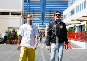 2023-04-29 - HAMILTON Lewis (gbr), Mercedes AMG F1 Team W14, portrait RUSSELL George (gbr), Mercedes AMG F1 Team W14, portrait during the Formula 1 Azerbaijan Grand Prix 2023, 4th round of the 2023 Formula One World Championship from April 28 to 30, 2023 on the Baku City Circuit, in Baku, Azerbaijan - F1 - AZERBAIJAN GRAND PRIX 2023 - FORMULA 1 - MOTORS