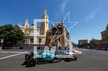 2023-04-29 - 18 STROLL Lance (can), Aston Martin F1 Team AMR23, action during the Formula 1 Azerbaijan Grand Prix 2023, 4th round of the 2023 Formula One World Championship from April 28 to 30, 2023 on the Baku City Circuit, in Baku, Azerbaijan - F1 - AZERBAIJAN GRAND PRIX 2023 - FORMULA 1 - MOTORS