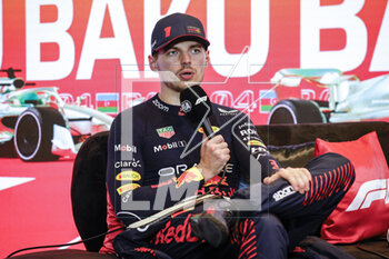 2023-04-30 - VERSTAPPEN Max (ned), Red Bull Racing RB19, portrait press conference during the Formula 1 Azerbaijan Grand Prix 2023, 4th round of the 2023 Formula One World Championship from April 28 to 30, 2023 on the Baku City Circuit, in Baku, Azerbaijan - F1 - AZERBAIJAN GRAND PRIX 2023 - RACE - FORMULA 1 - MOTORS