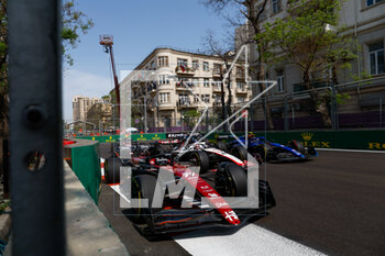 2023-04-30 - 77 BOTTAS Valtteri (fin), Alfa Romeo F1 Team Stake C43, action 20 MAGNUSSEN Kevin (den), Haas F1 Team VF-23 Ferrari, action 02 SARGEANT Logan (usa), Williams Racing FW45, action during the Formula 1 Azerbaijan Grand Prix 2023, 4th round of the 2023 Formula One World Championship from April 28 to 30, 2023 on the Baku City Circuit, in Baku, Azerbaijan - F1 - AZERBAIJAN GRAND PRIX 2023 - RACE - FORMULA 1 - MOTORS