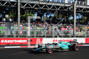 2023-04-28 - 18 STROLL Lance (can), Aston Martin F1 Team AMR23, action during the Formula 1 Azerbaijan Grand Prix 2023, 4th round of the 2023 Formula One World Championship from April 28 to 30, 2023 on the Baku City Circuit, in Baku, Azerbaijan - F1 - AZERBAIJAN GRAND PRIX 2023 - RACE - FORMULA 1 - MOTORS