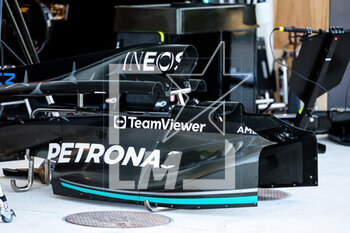 2023-05-04 - Mercedes AMG F1 Team W14, mechanical detail of sidepods and engine cover during the Formula 1 Crypto.com Miami Grand Prix 2023, 5th round of the 2023 Formula One World Championship from May 05 to 07, 2023 on the Miami International Autodrome, in Miami Gardens, Florida, United States of America - F1 - MIAMI GRAND PRIX 2023 - FORMULA 1 - MOTORS