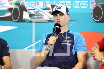 2023-05-04 - SARGEANT Logan (usa), Williams Racing FW45, portrait press conference during the Formula 1 Crypto.com Miami Grand Prix 2023, 5th round of the 2023 Formula One World Championship from May 05 to 07, 2023 on the Miami International Autodrome, in Miami Gardens, Florida, United States of America - F1 - MIAMI GRAND PRIX 2023 - FORMULA 1 - MOTORS