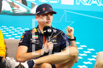 2023-05-04 - press conference VERSTAPPEN Max (ned), Red Bull Racing RB19, portrait during the Formula 1 Crypto.com Miami Grand Prix 2023, 5th round of the 2023 Formula One World Championship from May 05 to 07, 2023 on the Miami International Autodrome, in Miami Gardens, Florida, United States of America - F1 - MIAMI GRAND PRIX 2023 - FORMULA 1 - MOTORS