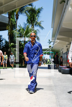2023-05-04 - HAMILTON Lewis (gbr), Mercedes AMG F1 Team W14, portrait paddock during the Formula 1 Crypto.com Miami Grand Prix 2023, 5th round of the 2023 Formula One World Championship from May 05 to 07, 2023 on the Miami International Autodrome, in Miami Gardens, Florida, United States of America - F1 - MIAMI GRAND PRIX 2023 - FORMULA 1 - MOTORS