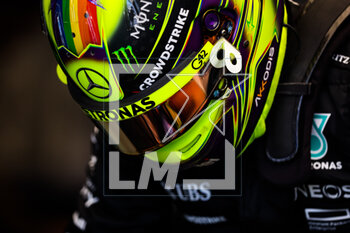2023-05-05 - HAMILTON Lewis (gbr), Mercedes AMG F1 Team W14, portrait helmet, casque, during the Formula 1 Crypto.com Miami Grand Prix 2023, 5th round of the 2023 Formula One World Championship from May 05 to 07, 2023 on the Miami International Autodrome, in Miami Gardens, Florida, United States of America - F1 - MIAMI GRAND PRIX 2023 - FORMULA 1 - MOTORS