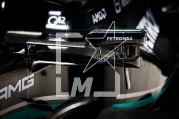 2023-05-05 - Mercedes AMG F1 Team W14, mechanical detail, mirror during the Formula 1 Crypto.com Miami Grand Prix 2023, 5th round of the 2023 Formula One World Championship from May 05 to 07, 2023 on the Miami International Autodrome, in Miami Gardens, Florida, United States of America - F1 - MIAMI GRAND PRIX 2023 - FORMULA 1 - MOTORS