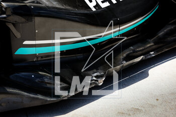 2023-05-05 - Mercedes AMG F1 Team W14, mechanical detail, fond plat, floor during the Formula 1 Crypto.com Miami Grand Prix 2023, 5th round of the 2023 Formula One World Championship from May 05 to 07, 2023 on the Miami International Autodrome, in Miami Gardens, Florida, United States of America - F1 - MIAMI GRAND PRIX 2023 - FORMULA 1 - MOTORS