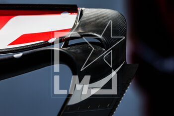 2023-05-05 - Haas F1 Team VF-23 Ferrari, Mechanical detail, rear wing during the Formula 1 Crypto.com Miami Grand Prix 2023, 5th round of the 2023 Formula One World Championship from May 05 to 07, 2023 on the Miami International Autodrome, in Miami Gardens, Florida, United States of America - F1 - MIAMI GRAND PRIX 2023 - FORMULA 1 - MOTORS