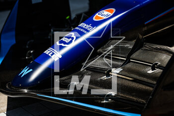 2023-05-05 - Williams Racing FW45, mechanical detail, front wing during the Formula 1 Crypto.com Miami Grand Prix 2023, 5th round of the 2023 Formula One World Championship from May 05 to 07, 2023 on the Miami International Autodrome, in Miami Gardens, Florida, United States of America - F1 - MIAMI GRAND PRIX 2023 - FORMULA 1 - MOTORS