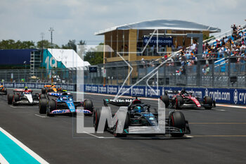 2023-05-06 - 63 RUSSELL George (gbr), Mercedes AMG F1 Team W14, 10 GASLY Pierre (fra), Alpine F1 Team A523, action during the Formula 1 Crypto.com Miami Grand Prix 2023, 5th round of the 2023 Formula One World Championship from May 05 to 07, 2023 on the Miami International Autodrome, in Miami Gardens, Florida, United States of America - F1 - MIAMI GRAND PRIX 2023 - FORMULA 1 - MOTORS