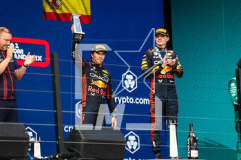 2023-05-07 - Podium: PEREZ Sergio (mex), Red Bull Racing RB19, VERSTAPPEN Max (ned), Red Bull Racing RB19, portrait, during the Formula 1 Crypto.com Miami Grand Prix 2023, 5th round of the 2023 Formula One World Championship from May 05 to 07, 2023 on the Miami International Autodrome, in Miami Gardens, Florida, United States of America - F1 - MIAMI GRAND PRIX 2023 - RACE - FORMULA 1 - MOTORS