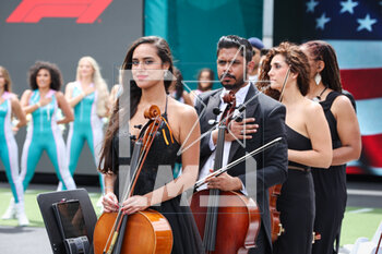 2023-05-07 - music orchestra on the starting grid, grille de depart, during the Formula 1 Crypto.com Miami Grand Prix 2023, 5th round of the 2023 Formula One World Championship from May 05 to 07, 2023 on the Miami International Autodrome, in Miami Gardens, Florida, United States of America - F1 - MIAMI GRAND PRIX 2023 - RACE - FORMULA 1 - MOTORS