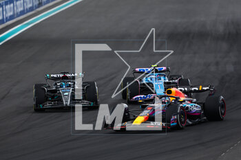 2023-05-07 - 63 RUSSELL George (gbr), Mercedes AMG F1 Team W14, 10 GASLY Pierre (fra), Alpine F1 Team A523, action during the Formula 1 Crypto.com Miami Grand Prix 2023, 5th round of the 2023 Formula One World Championship from May 05 to 07, 2023 on the Miami International Autodrome, in Miami Gardens, Florida, United States of America - F1 - MIAMI GRAND PRIX 2023 - RACE - FORMULA 1 - MOTORS