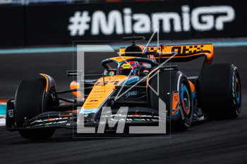 2023-05-07 - 81 PIASTRI Oscar (aus), McLaren F1 Team MCL60, action during the Formula 1 Crypto.com Miami Grand Prix 2023, 5th round of the 2023 Formula One World Championship from May 05 to 07, 2023 on the Miami International Autodrome, in Miami Gardens, Florida, United States of America - F1 - MIAMI GRAND PRIX 2023 - RACE - FORMULA 1 - MOTORS