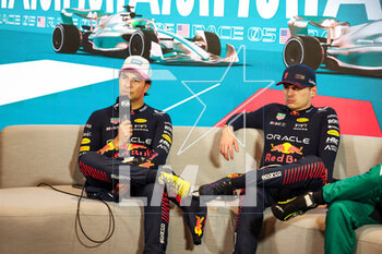 2023-05-08 - PEREZ Sergio (mex), Red Bull Racing RB19, VERSTAPPEN Max (ned), Red Bull Racing RB19, portrait during the Formula 1 Crypto.com Miami Grand Prix 2023, 5th round of the 2023 Formula One World Championship from May 05 to 07, 2023 on the Miami International Autodrome, in Miami Gardens, Florida, United States of America - F1 - MIAMI GRAND PRIX 2023 - RACE - FORMULA 1 - MOTORS