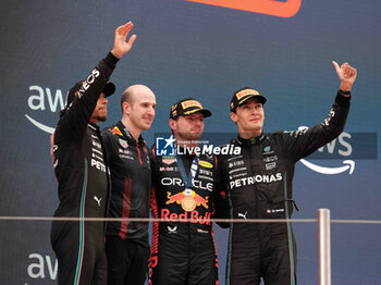 2023-06-04 - Lewis Hamilton, Max Verstappen and George Russell during the Catalunya Grax Prix F1 2023 at Circuit of Catalunya Barcelona on june  04, 2023 - FORMULA 1 AWS GRAN PREMIO DE ESPAÑA 2023 - RACE - FORMULA 1 - MOTORS