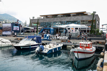 2023-05-25 - The floating motorhome of Red Bull Racing in the port of Monaco during the Formula 1 Grand Prix de Monaco 2023, 6th round of the 2023 Formula One World Championship from May 26 to 28, 2023 on the Circuit de Monaco, in Monaco - F1 - MONACO GRAND PRIX 2023 - FORMULA 1 - MOTORS