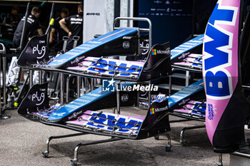 2023-05-25 - Alpine F1 Team A523, mechanical detail, front wing during the Formula 1 Grand Prix de Monaco 2023, 6th round of the 2023 Formula One World Championship from May 26 to 28, 2023 on the Circuit de Monaco, in Monaco - F1 - MONACO GRAND PRIX 2023 - FORMULA 1 - MOTORS