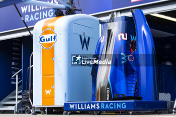 2023-05-25 - Williams Racing, Gulf patnership during the Formula 1 Grand Prix de Monaco 2023, 6th round of the 2023 Formula One World Championship from May 26 to 28, 2023 on the Circuit de Monaco, in Monaco - F1 - MONACO GRAND PRIX 2023 - FORMULA 1 - MOTORS