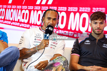 2023-05-25 - Press conference: HAMILTON Lewis (gbr), Mercedes AMG F1 Team W14, portrait, during the Formula 1 Grand Prix de Monaco 2023, 6th round of the 2023 Formula One World Championship from May 26 to 28, 2023 on the Circuit de Monaco, in Monaco - F1 - MONACO GRAND PRIX 2023 - FORMULA 1 - MOTORS