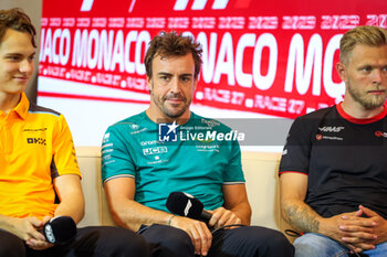 2023-05-25 - Press conference: ALONSO Fernando (spa), Aston Martin F1 Team AMR23, portrait, during the Formula 1 Grand Prix de Monaco 2023, 6th round of the 2023 Formula One World Championship from May 26 to 28, 2023 on the Circuit de Monaco, in Monaco - F1 - MONACO GRAND PRIX 2023 - FORMULA 1 - MOTORS