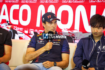 2023-05-25 - Press conference: PEREZ Sergio (mex), Red Bull Racing RB19, portrait, during the Formula 1 Grand Prix de Monaco 2023, 6th round of the 2023 Formula One World Championship from May 26 to 28, 2023 on the Circuit de Monaco, in Monaco - F1 - MONACO GRAND PRIX 2023 - FORMULA 1 - MOTORS