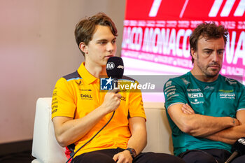 2023-05-25 - Press conference: PIASTRI Oscar (aus), McLaren F1 Team MCL60, portrait, during the Formula 1 Grand Prix de Monaco 2023, 6th round of the 2023 Formula One World Championship from May 26 to 28, 2023 on the Circuit de Monaco, in Monaco - F1 - MONACO GRAND PRIX 2023 - FORMULA 1 - MOTORS