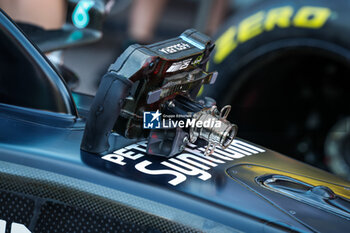 2023-05-25 - Mercedes AMG F1 Team W14, mechanical detail of the steering wheel during the Formula 1 Grand Prix de Monaco 2023, 6th round of the 2023 Formula One World Championship from May 26 to 28, 2023 on the Circuit de Monaco, in Monaco - F1 - MONACO GRAND PRIX 2023 - FORMULA 1 - MOTORS