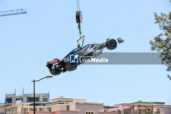 2023-05-27 - Lewis Hamilton (GBR) Mercedes W14 E Performance on Gru after crash
 - 2023 GRAND PRIX DE MONACO - SATURDAY - FREE PRACTICE 3 AND QUALIFY - FORMULA 1 - MOTORS