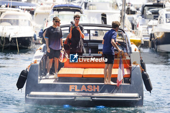 2023-05-26 - GASLY Pierre (fra), Alpine F1 Team A523, portrait arriving by boat during the Formula 1 Grand Prix de Monaco 2023, 6th round of the 2023 Formula One World Championship from May 26 to 28, 2023 on the Circuit de Monaco, in Monaco - F1 - MONACO GRAND PRIX 2023 - FORMULA 1 - MOTORS