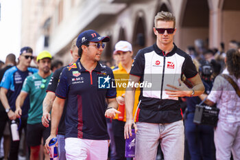 2023-05-28 - PEREZ Sergio (mex), Red Bull Racing RB19, HULKENBERG Nico (ger), Haas F1 Team VF-23 Ferrari, portrait during the Formula 1 Grand Prix de Monaco 2023, 6th round of the 2023 Formula One World Championship from May 26 to 28, 2023 on the Circuit de Monaco, in Monaco - F1 - MONACO GRAND PRIX 2023 - RACE - FORMULA 1 - MOTORS