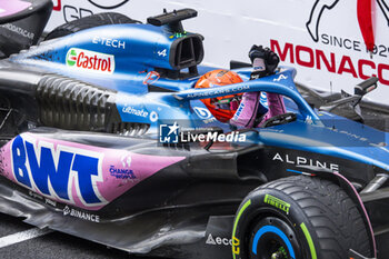 2023-05-28 - OCON Esteban (fra), Alpine F1 Team A523, portrait celebrates his P3 during the Formula 1 Grand Prix de Monaco 2023, 6th round of the 2023 Formula One World Championship from May 26 to 28, 2023 on the Circuit de Monaco, in Monaco - F1 - MONACO GRAND PRIX 2023 - RACE - FORMULA 1 - MOTORS