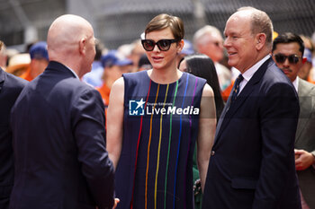 2023-05-28 - HSH Princess Charlene of Monaco, also known as Charlene Lynette Wittstock, HSH Prince Albert II of Monaco, portrait during the Formula 1 Grand Prix de Monaco 2023, 6th round of the 2023 Formula One World Championship from May 26 to 28, 2023 on the Circuit de Monaco, in Monaco - F1 - MONACO GRAND PRIX 2023 - RACE - FORMULA 1 - MOTORS