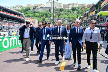 2023-05-28 - INFANTINO Gianni, BEN SULAYEM Mohammed (uae), President of the FIA, DOMENICALI Stefano (ita), Chairman and CEO Formula One Group FOG, MAFFEI Greg (usa), President & Chief Executive Officer of Liberty Media, portrait during the Formula 1 Grand Prix de Monaco 2023, 6th round of the 2023 Formula One World Championship from May 26 to 28, 2023 on the Circuit de Monaco, in Monaco - F1 - MONACO GRAND PRIX 2023 - RACE - FORMULA 1 - MOTORS