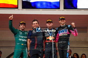 2023-05-28 - ALONSO Fernando (spa), Aston Martin F1 Team AMR23, WACHE Pierre, Technical Director of Red Bull Racing, VERSTAPPEN Max (ned), Red Bull Racing RB19, OCON Esteban (fra), Alpine F1 Team A523, portrait during the Formula 1 Grand Prix de Monaco 2023, 6th round of the 2023 Formula One World Championship from May 26 to 28, 2023 on the Circuit de Monaco, in Monaco - F1 - MONACO GRAND PRIX 2023 - RACE - FORMULA 1 - MOTORS