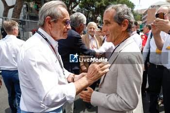 2023-05-28 - ICKX Jackie with PROST Alain on the starting grid during the Formula 1 Grand Prix de Monaco 2023, 6th round of the 2023 Formula One World Championship from May 26 to 28, 2023 on the Circuit de Monaco, in Monaco - F1 - MONACO GRAND PRIX 2023 - RACE - FORMULA 1 - MOTORS