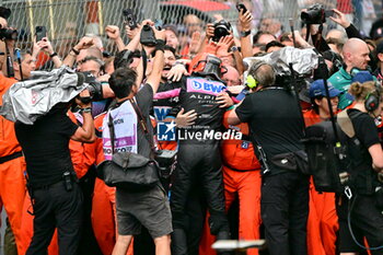 2023-05-28 - OCON Esteban (fra), Alpine F1 Team A523, portrait celebrating podium during the Formula 1 Grand Prix de Monaco 2023, 6th round of the 2023 Formula One World Championship from May 26 to 28, 2023 on the Circuit de Monaco, in Monaco - F1 - MONACO GRAND PRIX 2023 - RACE - FORMULA 1 - MOTORS