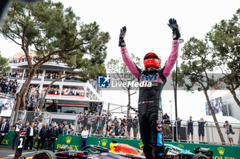 2023-05-28 - OCON Esteban (fra), Alpine F1 Team A523, portrait celebrating his podium during the Formula 1 Grand Prix de Monaco 2023, 6th round of the 2023 Formula One World Championship from May 26 to 28, 2023 on the Circuit de Monaco, in Monaco - F1 - MONACO GRAND PRIX 2023 - RACE - FORMULA 1 - MOTORS