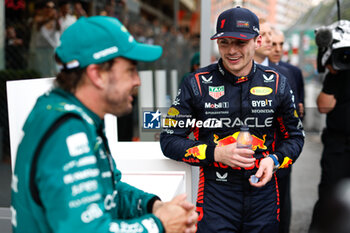 2023-05-28 - VERSTAPPEN Max (ned), Red Bull Racing RB19, ALONSO Fernando (spa), Aston Martin F1 Team AMR23, portrait during the Formula 1 Grand Prix de Monaco 2023, 6th round of the 2023 Formula One World Championship from May 26 to 28, 2023 on the Circuit de Monaco, in Monaco - F1 - MONACO GRAND PRIX 2023 - RACE - FORMULA 1 - MOTORS