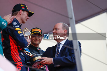 2023-05-28 - VERSTAPPEN Max (ned), Red Bull Racing RB19, HSH Prince Albert II of Monaco, portrait during the Formula 1 Grand Prix de Monaco 2023, 6th round of the 2023 Formula One World Championship from May 26 to 28, 2023 on the Circuit de Monaco, in Monaco - F1 - MONACO GRAND PRIX 2023 - RACE - FORMULA 1 - MOTORS