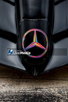 2023-06-01 - Mercedes AMG F1 Team W14, mechanical pride star detail during the Formula 1 AWS Gran Premio de Espana 2023, 7th round of the 2023 Formula One World Championship from June 2 to 4, 2023 on the Circuit de Barcelona-Catalunya, in Montmelo, Spain - F1 - SPANISH GRAND PRIX 2023 - FORMULA 1 - MOTORS