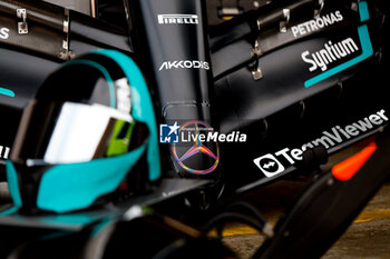 2023-06-01 - Mercedes AMG F1 Team W14, mechanical detail pride star during the Formula 1 AWS Gran Premio de Espana 2023, 7th round of the 2023 Formula One World Championship from June 2 to 4, 2023 on the Circuit de Barcelona-Catalunya, in Montmelo, Spain - F1 - SPANISH GRAND PRIX 2023 - FORMULA 1 - MOTORS