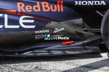 2023-06-02 - Red Bull Racing RB19, mechanical detail sidepod aerodynamism, aerodynamic, aerodynamics floor edge during the Formula 1 AWS Gran Premio de Espana 2023, 7th round of the 2023 Formula One World Championship from June 2 to 4, 2023 on the Circuit de Barcelona-Catalunya, in Montmelo, Spain - F1 - SPANISH GRAND PRIX 2023 - FORMULA 1 - MOTORS