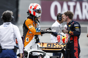 2023-06-03 - NORRIS Lando (gbr), McLaren F1 Team MCL60, portrait VERSTAPPEN Max (ned), Red Bull Racing RB19, portrait during the Formula 1 AWS Gran Premio de Espana 2023, 7th round of the 2023 Formula One World Championship from June 2 to 4, 2023 on the Circuit de Barcelona-Catalunya, in Montmelo, Spain - F1 - SPANISH GRAND PRIX 2023 - FORMULA 1 - MOTORS