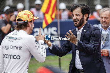 2023-06-04 - BEN SULAYEM Mohammed (uae), President of the FIA, portrait ALONSO Fernando (spa), Aston Martin F1 Team AMR23, portrait during the Formula 1 AWS Gran Premio de Espana 2023, 7th round of the 2023 Formula One World Championship from June 2 to 4, 2023 on the Circuit de Barcelona-Catalunya, in Montmelo, Spain - F1 - SPANISH GRAND PRIX 2023 - RACE - FORMULA 1 - MOTORS